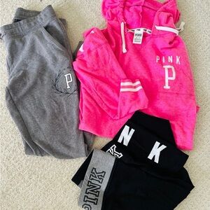 3 items PINK Loungewear XS, 0-2